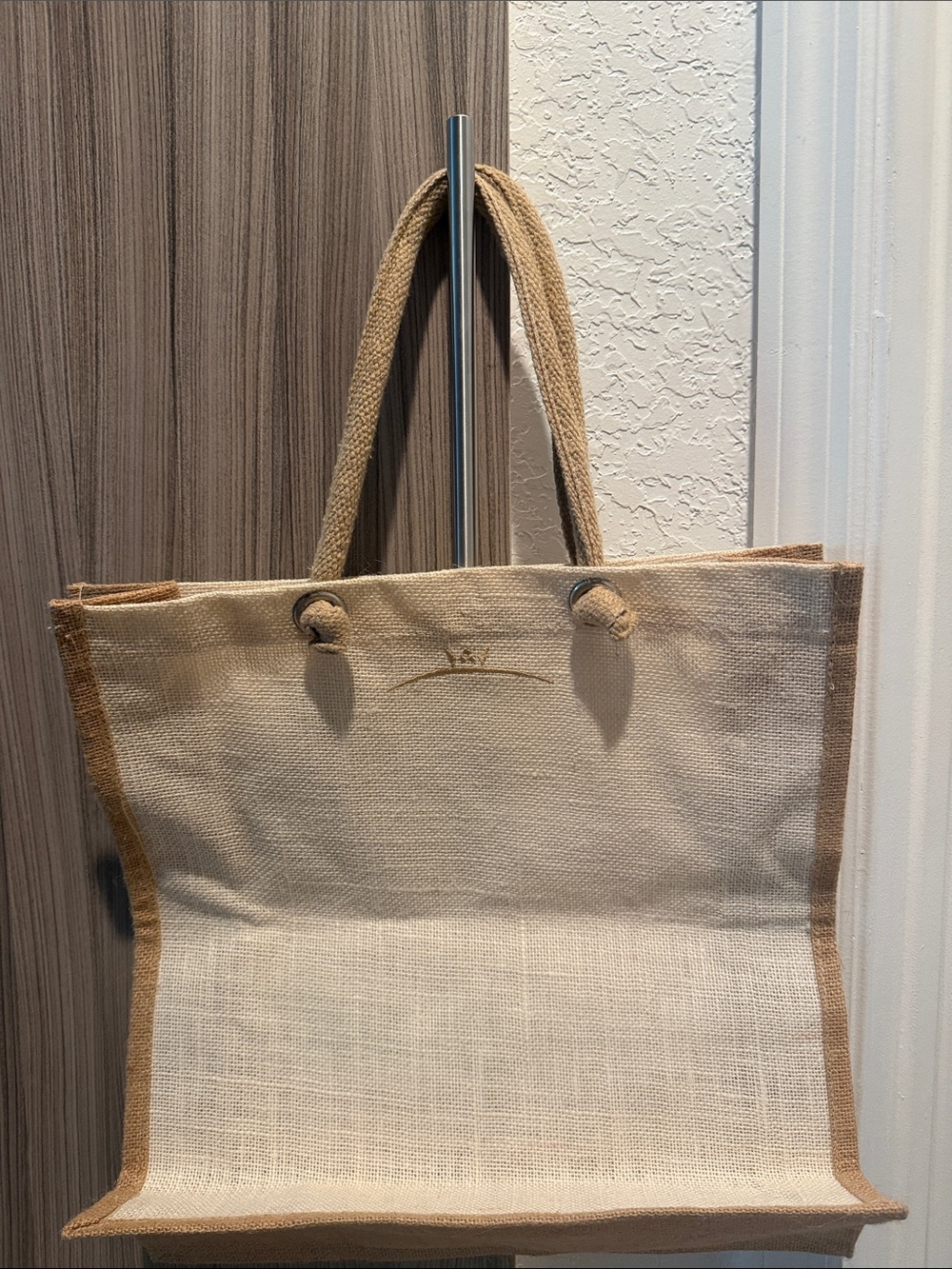 Canvas Tote Bag in Natural Beige - Classic Women's Jute Shopper